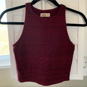 Hollister burgundy crop tank